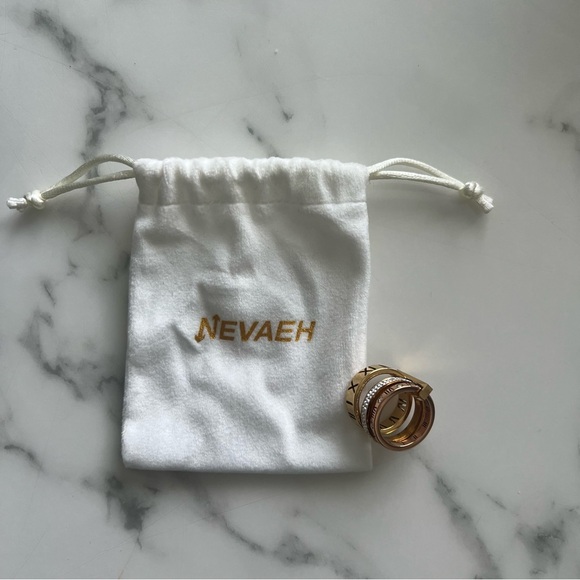 Nevaeh triple stack stone ring - Picture 3 of 5